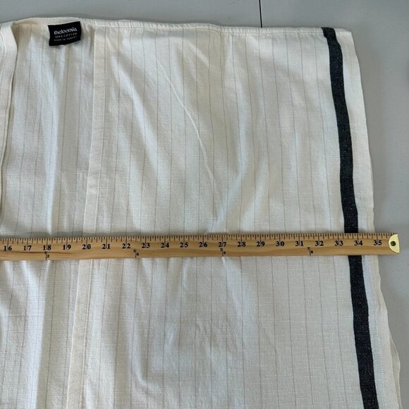 The Loomia Silvia Kimono Poncho Cover-Up OS Cream Black Fringe Beach - Picture 7 of 9